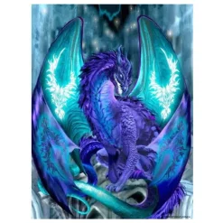 Redcoringe 5D DIY Diamond Painting Full Diamant Kreuzstich Stickerei Malerei Blau Drachen Bilder Deko 30x40cm
