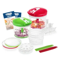Genius Nicer Dicer Twist Zerkleinerer Mit Seilzug (18tlg.) Gemüseschneider Zum Schneiden Von Zwiebeln; A81612