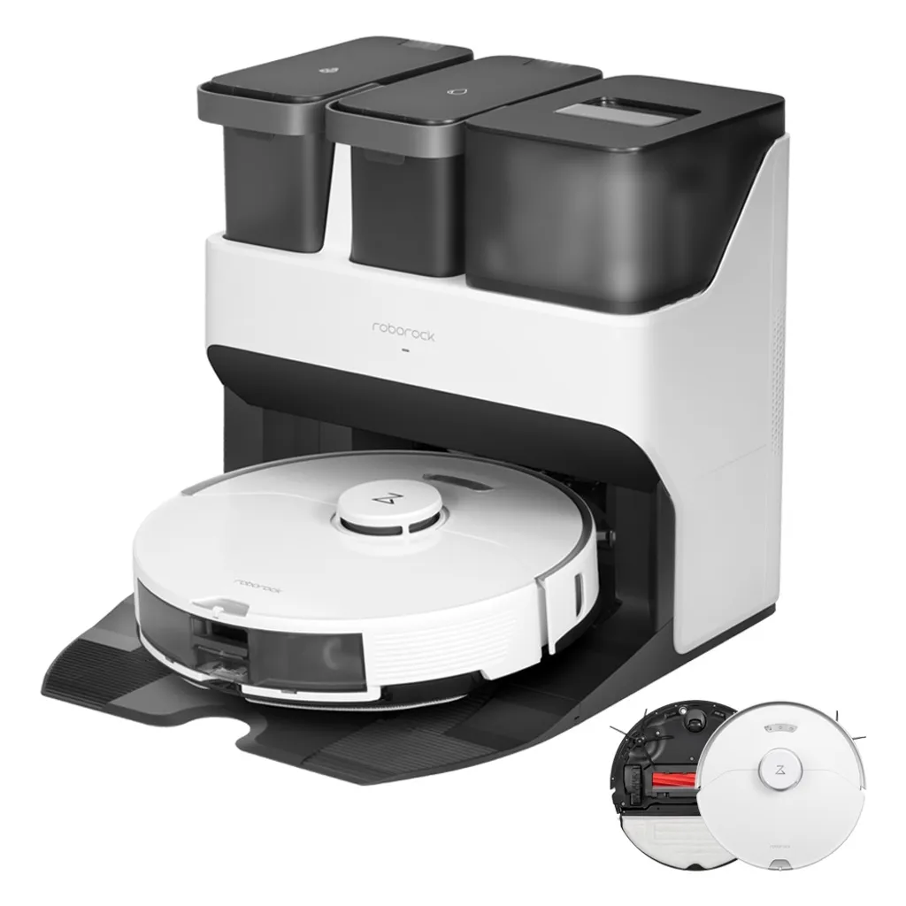 Roborock S7 Pro Ultra Sonic Saugroboter Mit Empty Wash Fill Dock Absaugstation Selbstwaschend Selbstauffüllend Selbstentleerend Kindersicherung LiDAR 3D Mapping APP