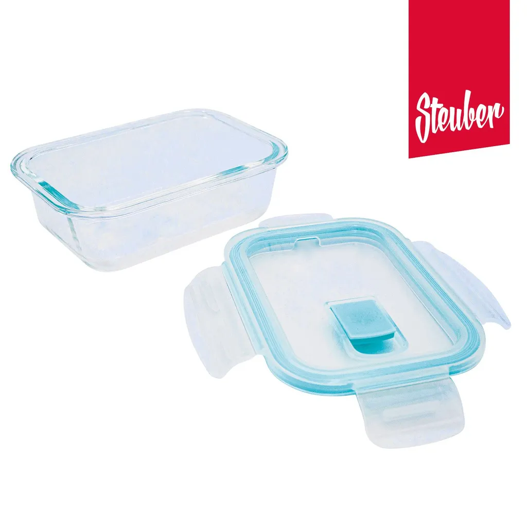 Steuber Cloc Frischhaltedose Aus Glas, 1860 Ml, Rechteckig, Glas Bis 400°C – Bild 2