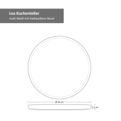 Van-Well 18tlg. Kaffeeservice Lea 6 Personen Kuchenteller Kaffee-Tasse Weiß Steingut