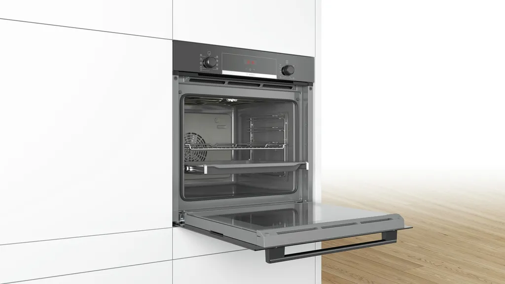 Bosch Backofen HBA534EB0 Einbauherd - Schwarz, Autark, 3D-Heißluft, Teleskopauszug – Bild 2