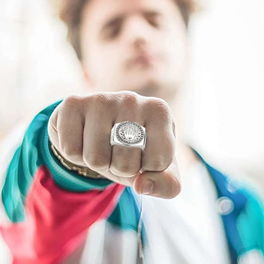 Mmgoqqt Hip Hop/Rock Ringe Gold Vergoldung Krone Für Herren Damen Verlobung Hochzeit Party Schmuck Für Freundschaft Schmuckzubehör Geburtstag, Valentinstag, Jahrestag – Bild 4