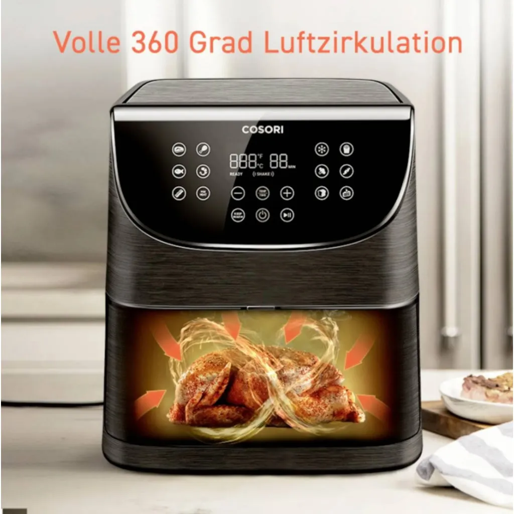 Cosori Premium 5,5-Liter Heißluftfritteuse Mit Spießgestell, Schwarz – Bild 12