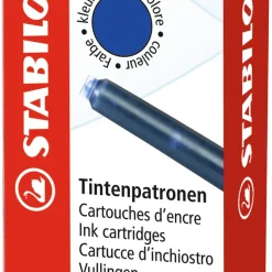 Tintenpatrone Zum Nachfüllen - STABILO Refill - 6er Pack - Blau (löschbar)