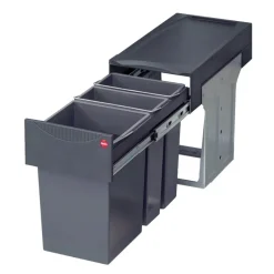 Hailo Abfallsammler 3666191 TZ Swing Terzett 2x 7 + 15 Liter Ab 30cm Schrankbreite