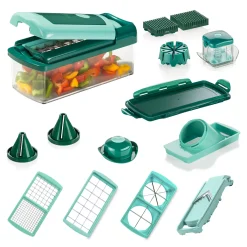 Genius Nicer Dicer Fusion Smart (16tlg) Inkl. Spiralschneider Küchengerät Allesschneider Gemüseschneider In Grün; A33811