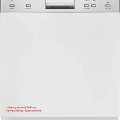 Bomann GSPE 7414 Einbau-Geschirrspüler, Teilintegrierte Ausführung, 60 Cm, 12 Maßgedecke, 6 Programme, LED-Kontrollanzeigen, Edelstahl
