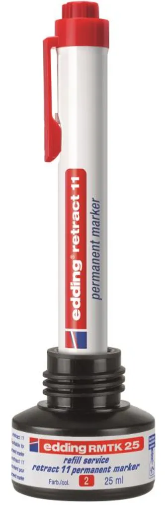 Edding RMTK 25 Permanentmarker Retract 11 Nachfülltinte Schwarz 25 Ml – Bild 3