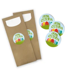 Itenga 24x Bestecktaschen Frohe Ostern Bunt (Motiv 212)
