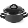 HENDI Suppen-/Soßentöpfchen 135x60mm 0,6 L Schwarz Emailliert