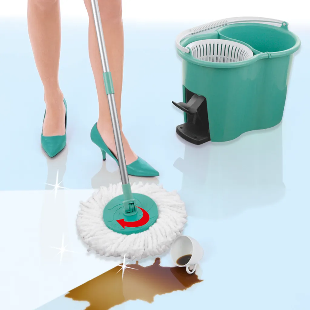 Maxxworld Wischmop Bodenwischer Set 2 Kammer Power Filtersystem Wischen Putzeimer Mopp NEU – Bild 5