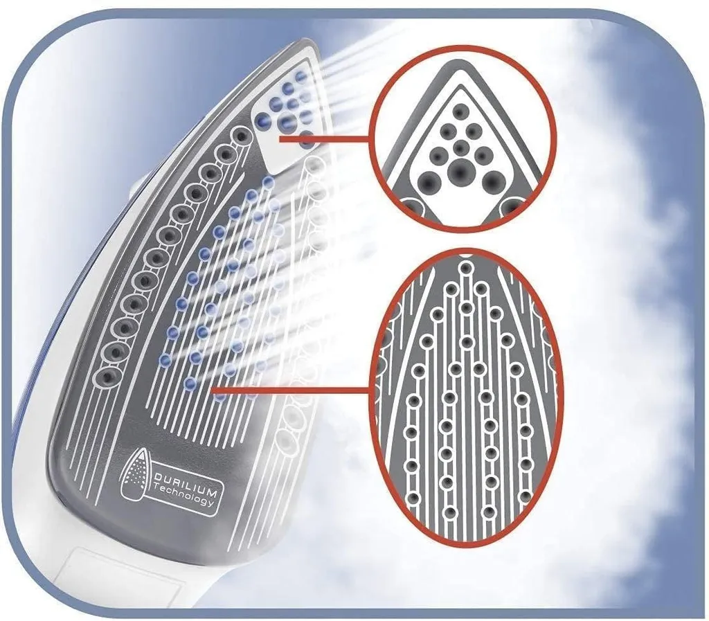 Tefal Dampfbügeleisen Easygliss Plus Durilium Airglide-Bügelsohle 2700W FV5751 – Bild 4