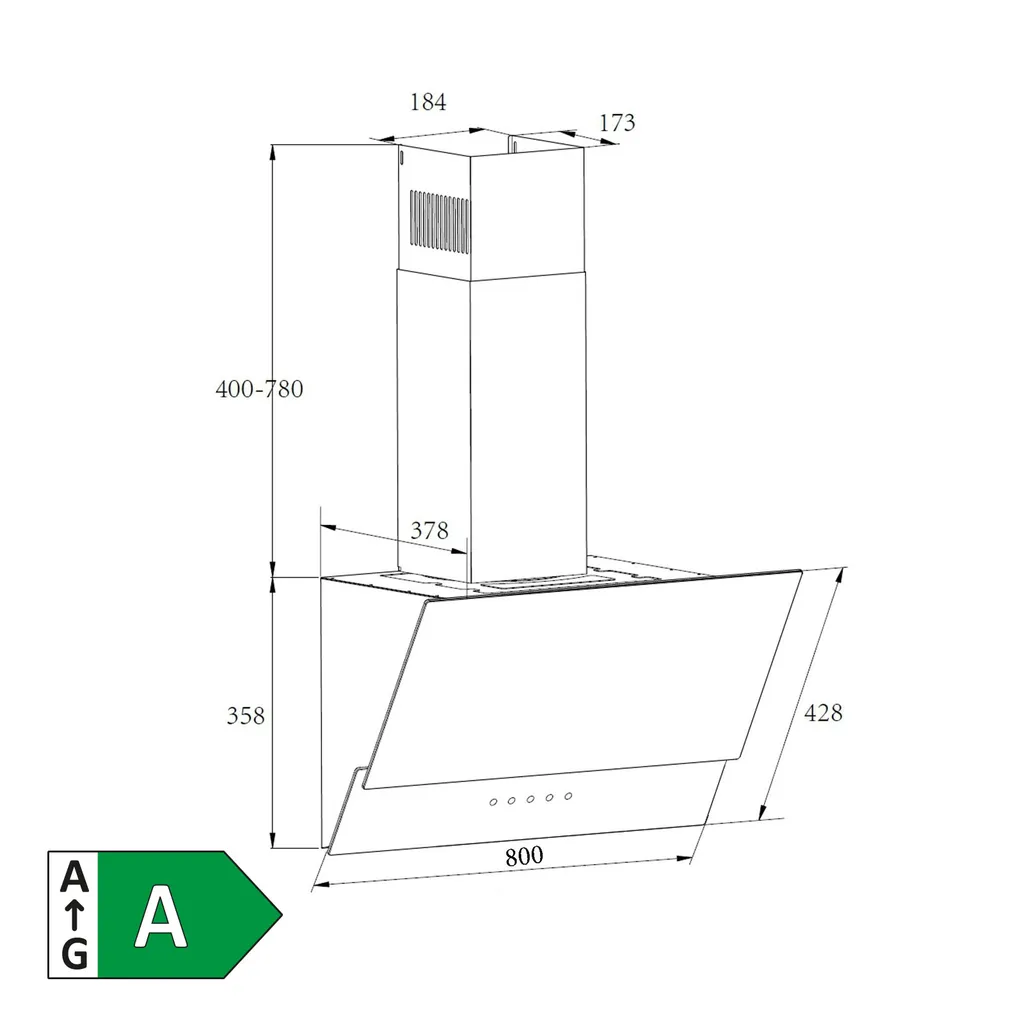 Amica KHF 684 610 S Kopffreihauben - Schwarz – Bild 6