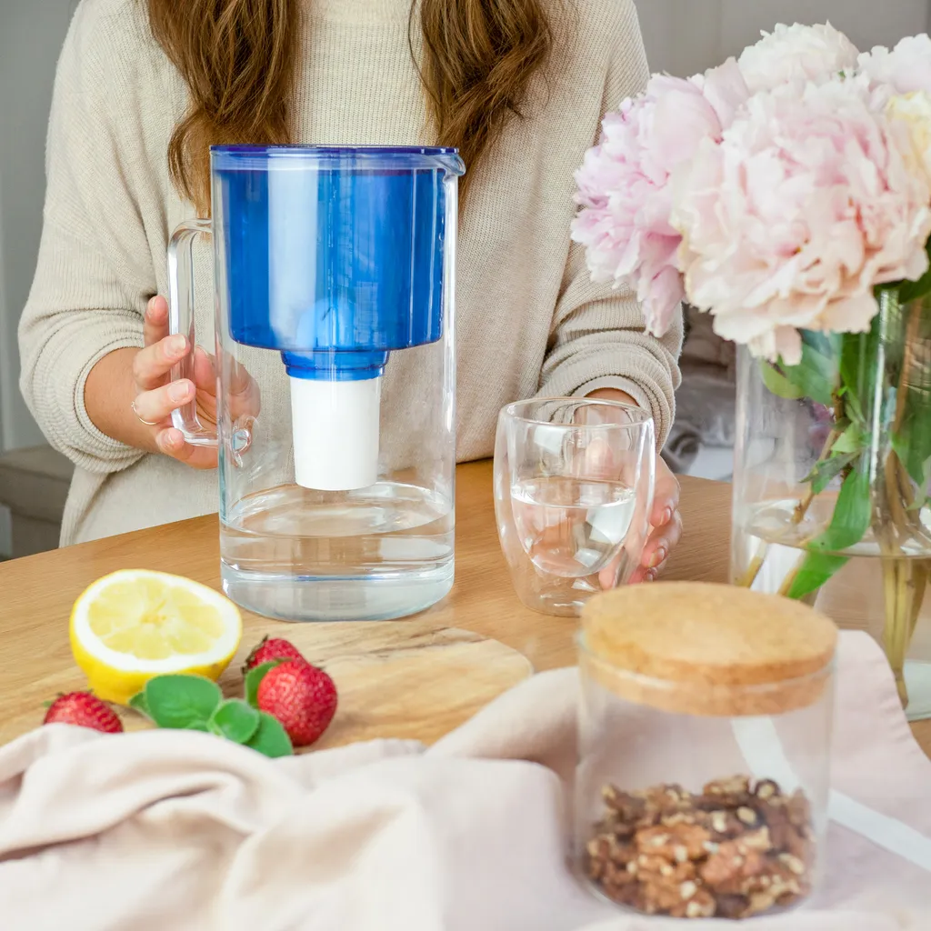 Wessper Glas Wasserfilter 2,5 L Mit 4 Filterkartuschen, Kompatibel Mit Brita Classic-Blau – Bild 6