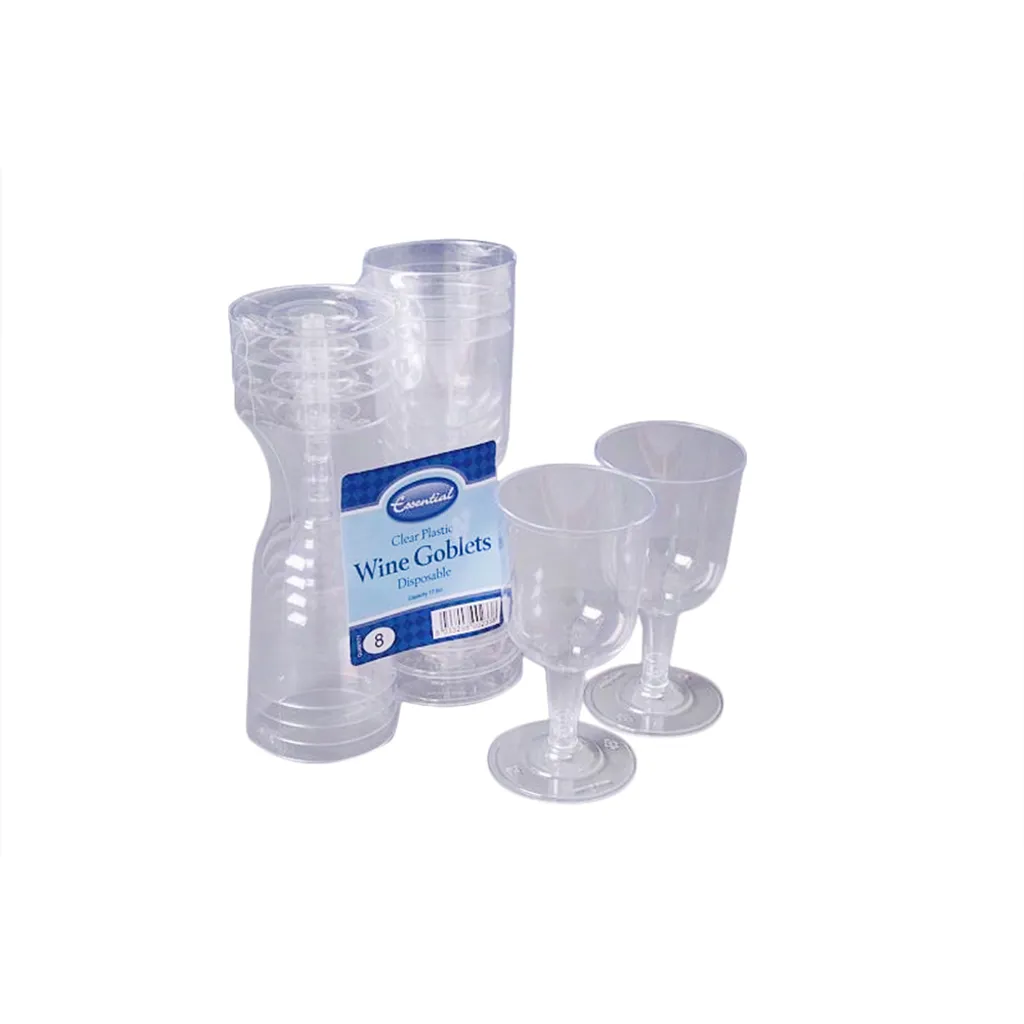 Essential Housewares - Weinglas, Kunststoff 8er-Pack SG19622 (Einheitsgröße) (Transparent)