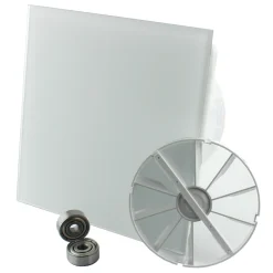 VONLIS Badlüfter Lüfter Badventilator Wohnraumlüfter Kugellager Rückstauklappe Ø 125 Mm Standard Weiß Matt Gerade