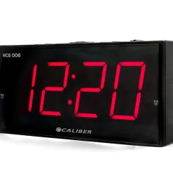 Caliber Europe Digitale Wekker Met Snooze Functie - Dual Alarmklok - Groot Rood Display - Strak Design (HCG006)
