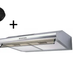 Dunstabzugshaube Wandhaube Unterbau 60 Cm + Aktivkohlefilter Umluftset Respekta