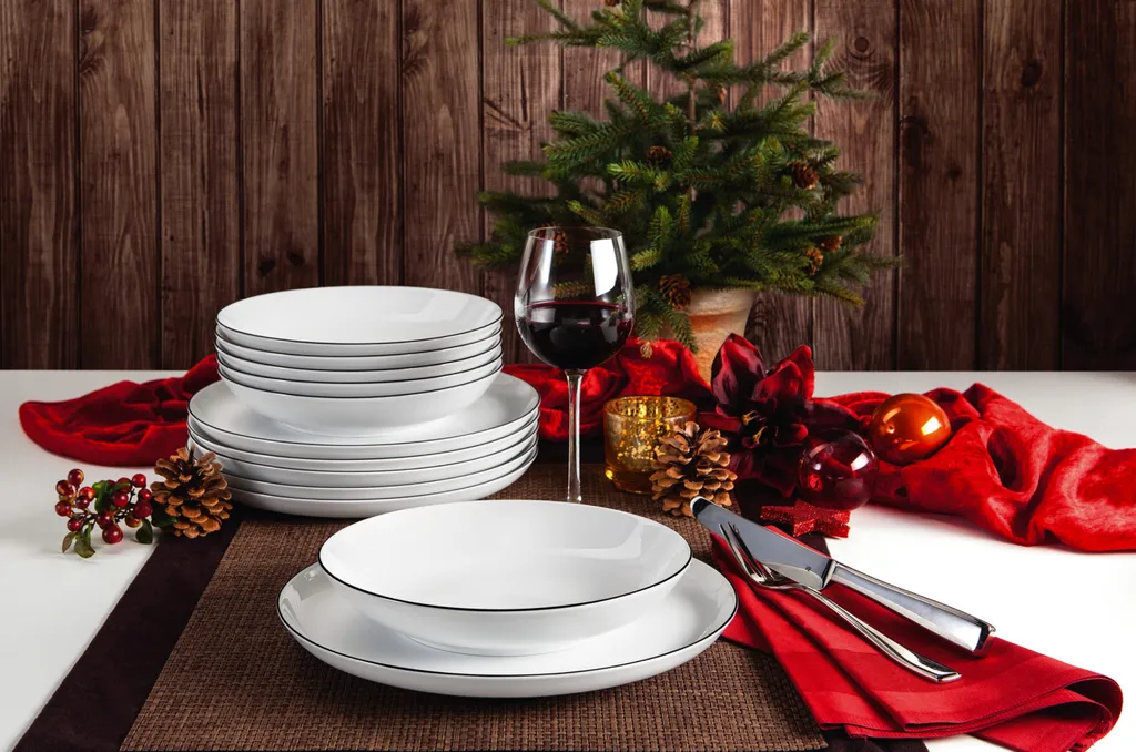 Seltmann Weiden Tafelservice Lido Schwarz Mit Farbrand Zeitlos – Bild 3