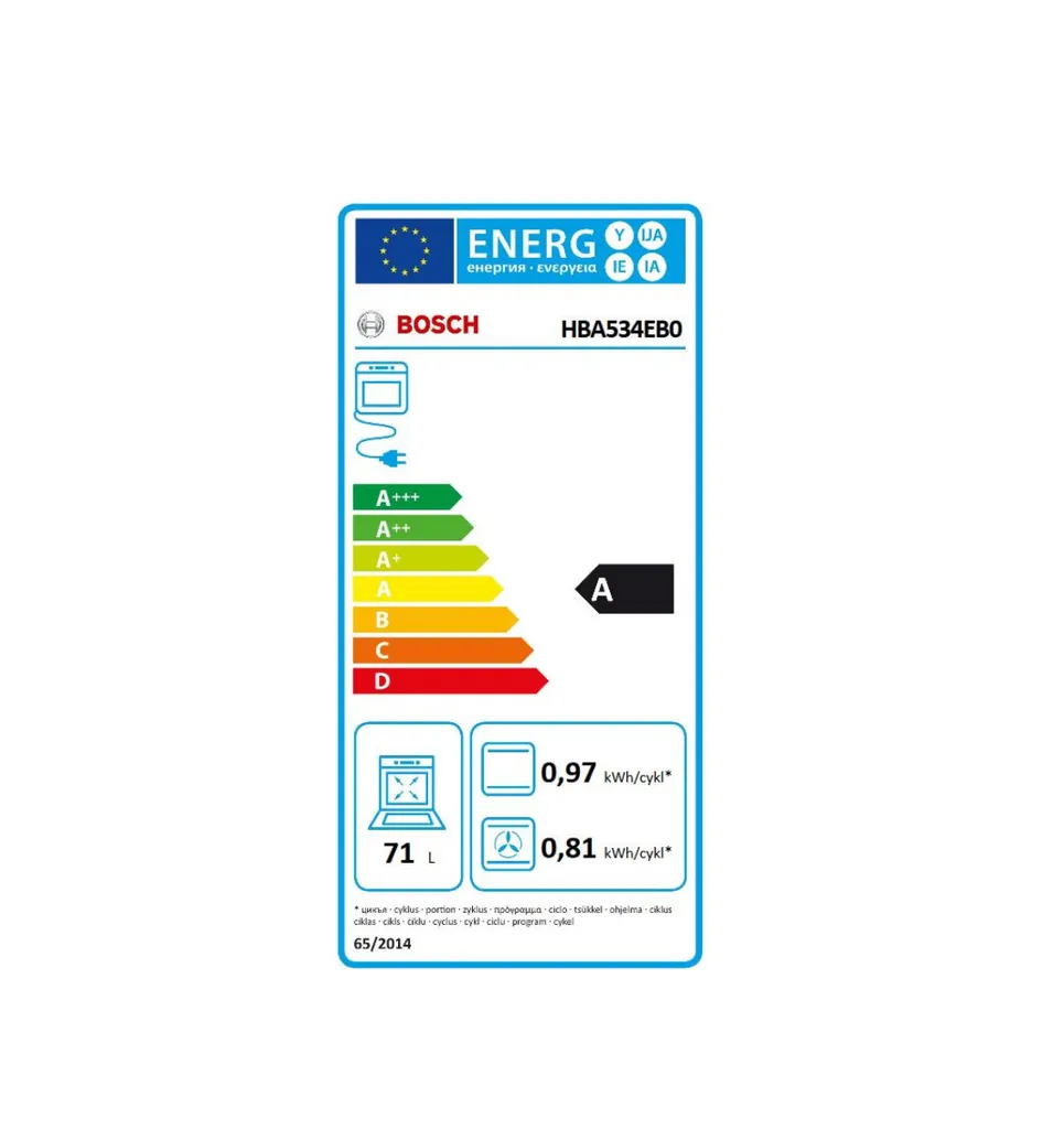 Bosch Backofen HBA534EB0 Einbauherd - Schwarz, Autark, 3D-Heißluft, Teleskopauszug – Bild 6