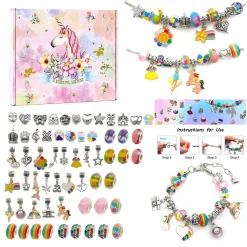 Stretoey 63er/set DIY Kristall Armband Bunt Kristall Perlen Schmuck Armbänder Handwerk Weihnachten Schmuck Weihnachtsgeschenk Für Erwachsene Und Kinder, Bunt Bastelsets