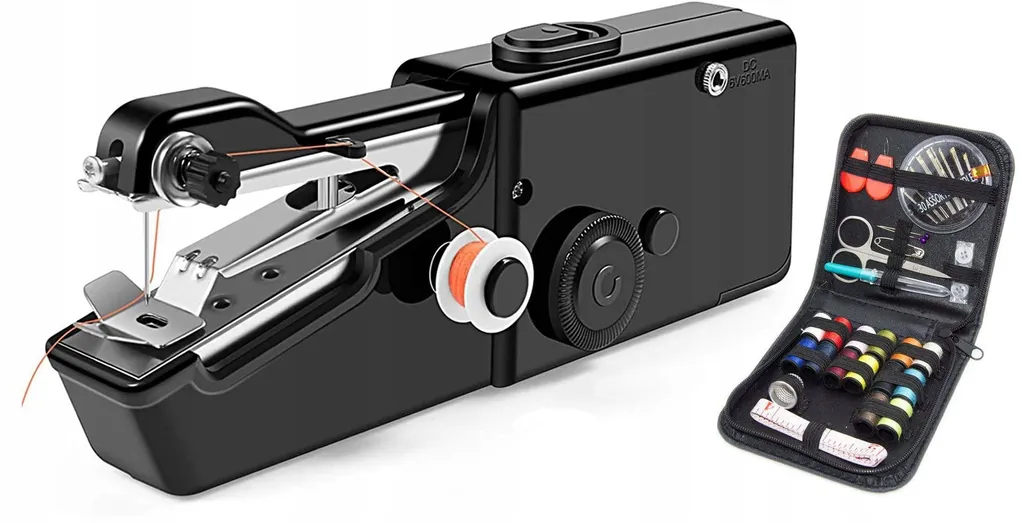 ILogic Mini Handnähmaschinen Set Elektrische Handnähmaschine Zauberstich Schnurlose Kleine Nähmaschine Für Anfänger Einhandnähmaschine Magic Stitch Nähmaschinen Zubehör