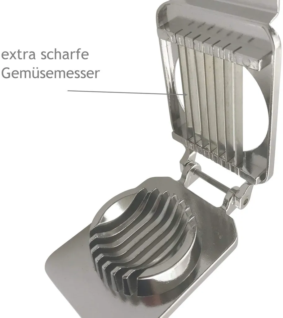 Faimex Champignon Tomaten Eier Mozarella Schneider Pilzschneider Tomatenmesser Käseschneider Pilze Ei Schneiden Mit Extra Scharfen Gemüsemesser In PROFIQUALITÄT Schwere Ausführung – Bild 4