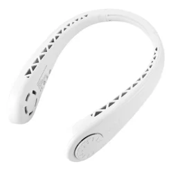 Jormftte Tragbarer Halsventilator Klimaanlage, 360° Bladeless Kühlventilator Tragbar Nacken Klimaanlage Mit Kühlung Chip & LCD-Schirm, Wiederaufladbarer USB-Sportventilator Für Büro Turnhalle Strand