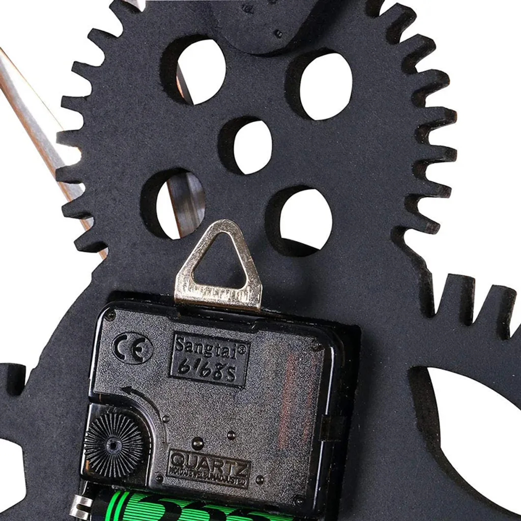 LOZAYI Industrial Gear Wanduhr Dekorative Wanduhr Industrial Style Wanduhr , 40cm Silber – Bild 3