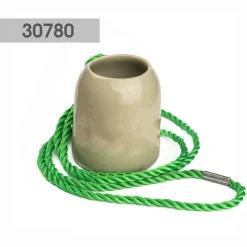 Carls GmbH 12x Schnapskrug, Schnapsglas Steinzeug Mit Kordel Grün/weiß