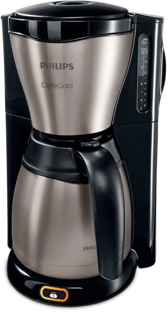 PHILIPS Gaia Collection HD7548/20 Kaffeemaschine Thermokanne, Schwarz/Edelstahl – Bild 2