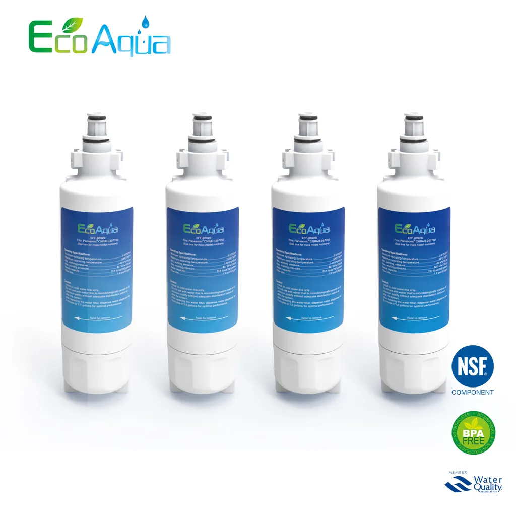 4 X Wasserfilter EcoAqua EFF-6032B – Kompatibel Zu Panasonic CNRAH-257760