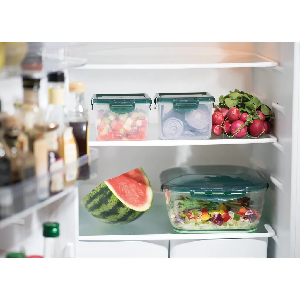 Genius Nicer Dicer Chef Auffangbehälter Groß & Klein Inkl. Deckel 6 Tlg 1 X 3300 Ml & 2 X 700 Ml Smaragdgrün; A27056 – Bild 4