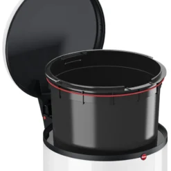 Tret-Abfallsammler, Hailo Harmony L, Silber, 20 Liter, Inneneimer: Kunststoff, Schwarz