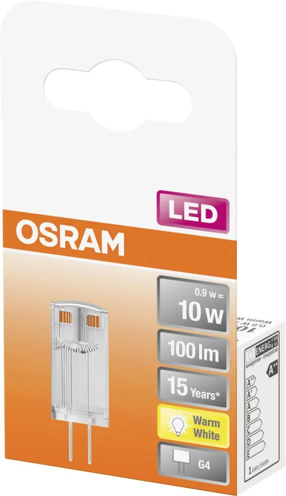 Osram LED Leuchtmittel Star PIN 10 G4 0,9W Warmweiß, Klar – Bild 3