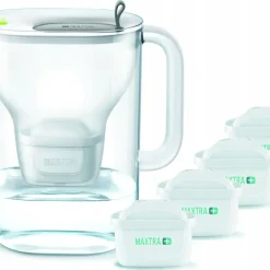 Brita, Filterkanne Style XL 187145 Grau 3,6 L + 4 Kartuschen Maxtra +