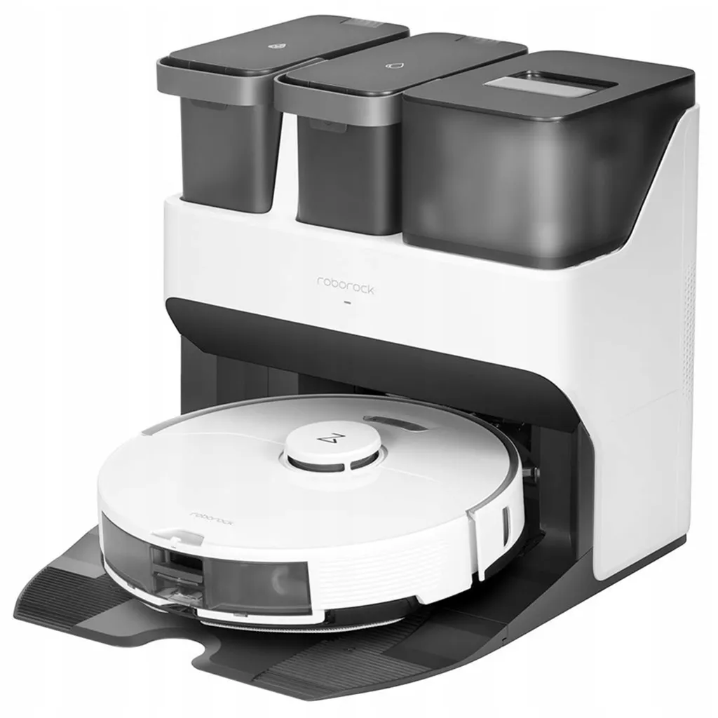 Roborock S7 Pro Ultra Sonic Staubsauger Roboter Mit Empty Wash Fill Dock Absaugstation 5100Pa Selbstwaschend Selbstauffüllend Selbstentleerend LiDAR APP Weiß (Upgrade Von Roborock S7,VS S7 MaxV Ultra/S8 Pro Ultra)