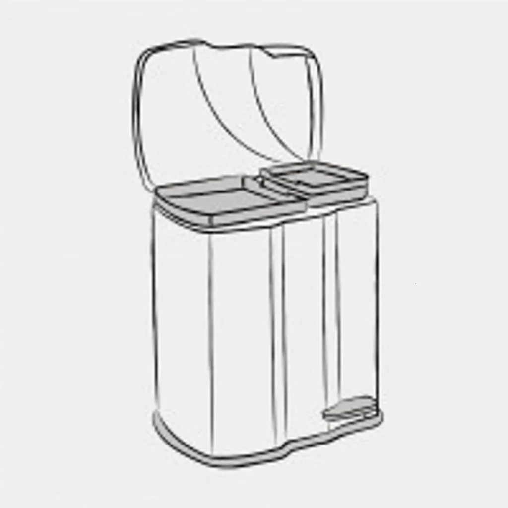 Keeeper ECO Pedal Bin Mülleimer 7 L + 15 L 39,5 X 29 X 43 Cm – Bild 3
