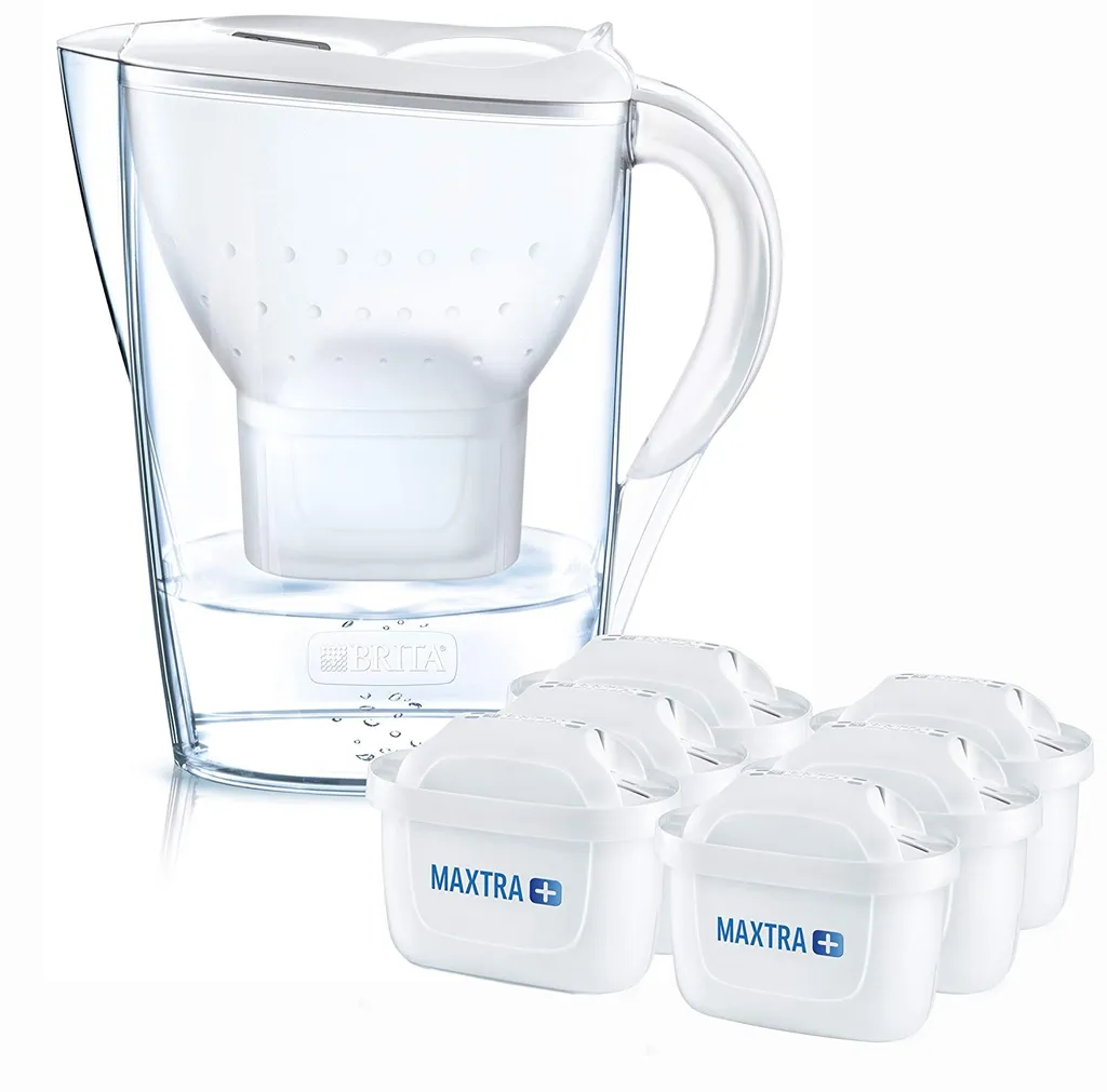 BRITA Wasserfilter Marella Im Vorratspack Mit 6 X Maxtra Kartuschen, Farbe Weiß – Bild 8