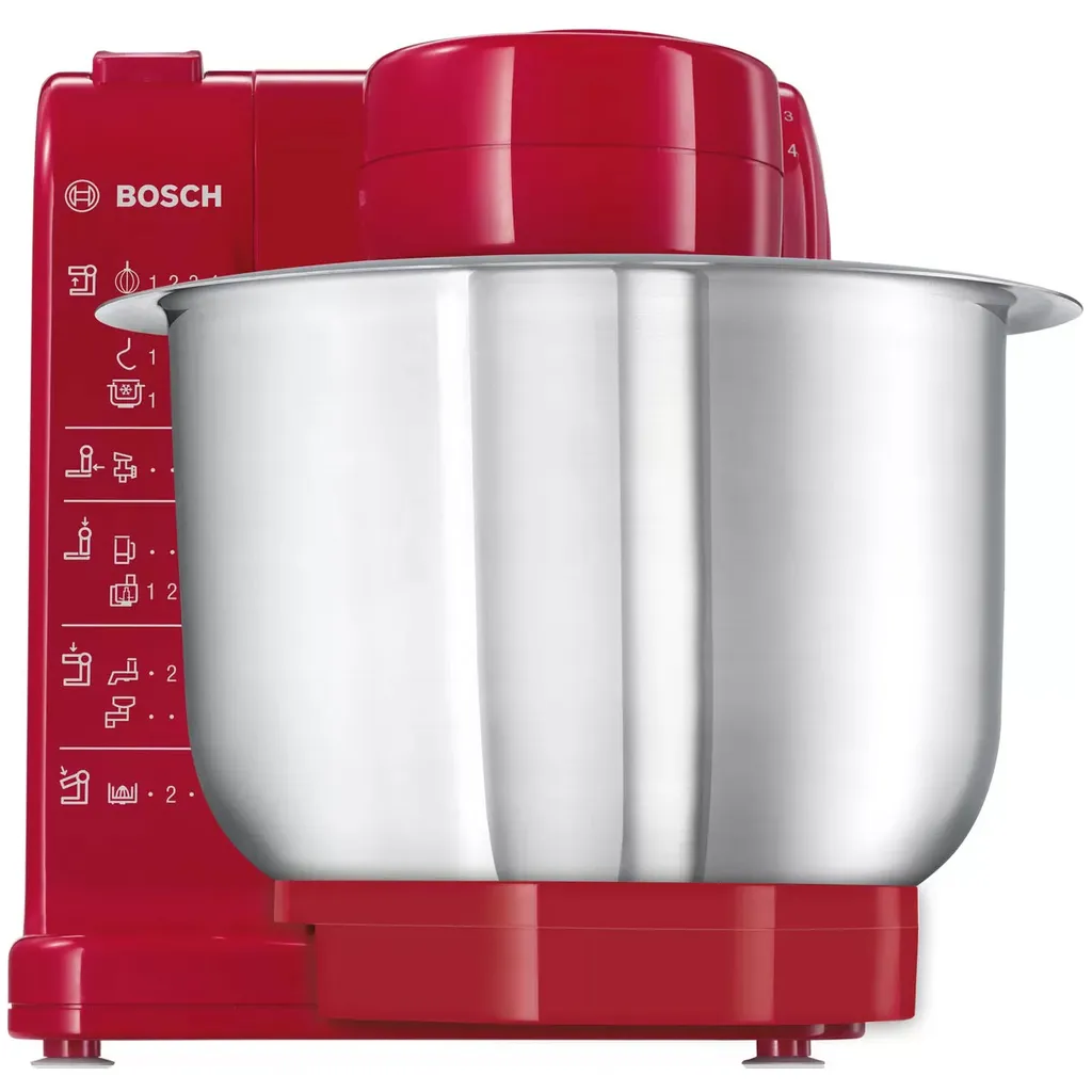 BOSCH Küchenmaschine MUM44R2A 500w Rot 3.9L Edelstahlschüssel Inkl. Zubehör – Bild 3