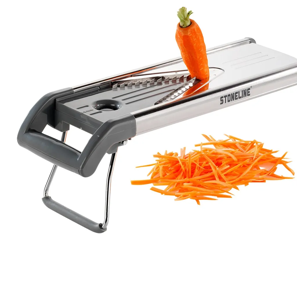 Stoneline Edelstahl Gemüsehobel Mit 5 Schneideinsätzen – Bild 13