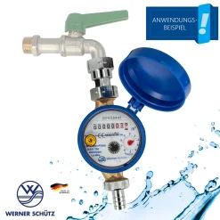 SCHLÖSSER JS SCHÜTZ Zapfhahnzähler 110 Mm Mit 3/4 Zoll Anschluss