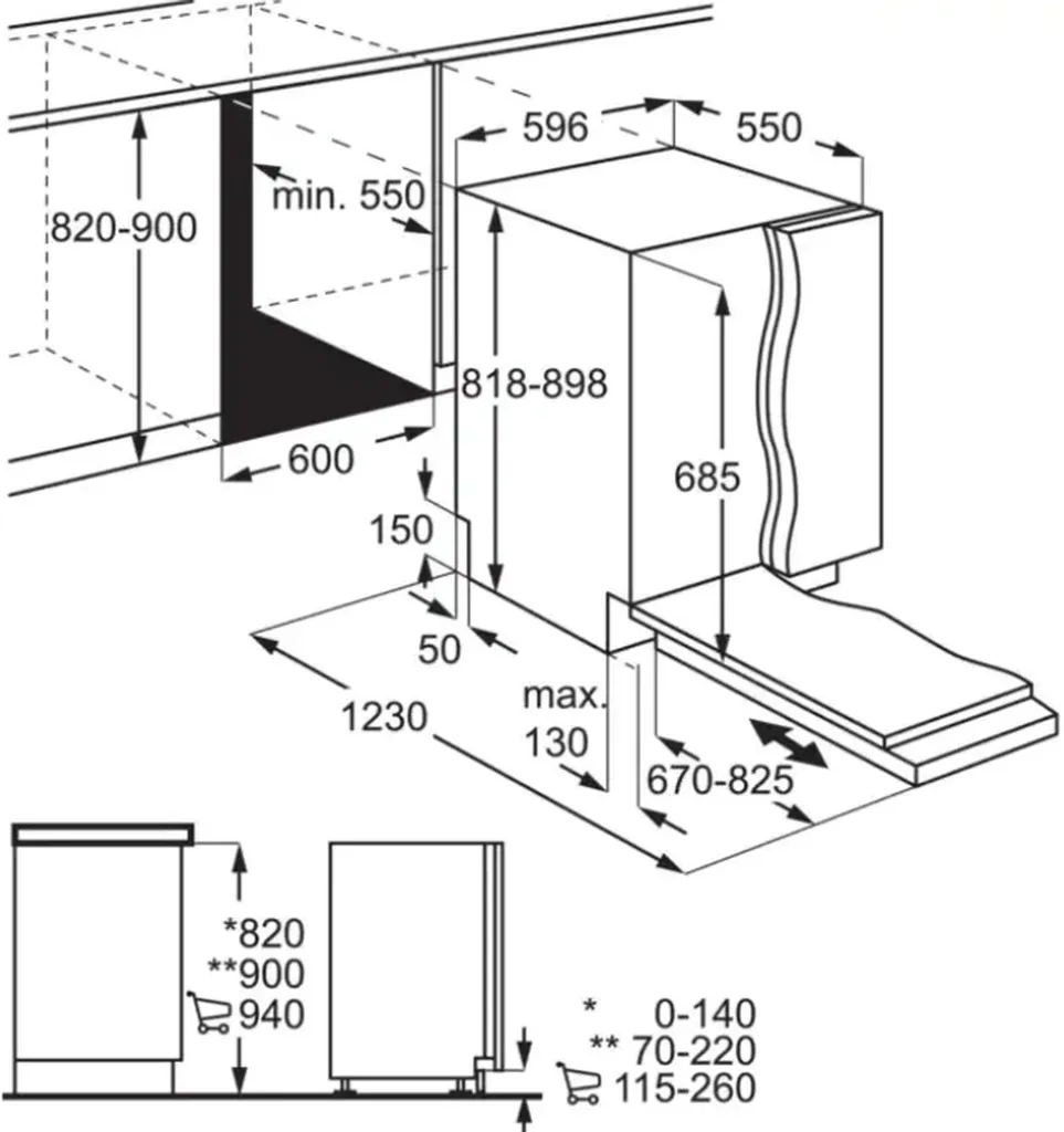 AEG - FSK83837P - Vollintegrierbarer Geschirrspüler - ComfortLift - 60 Cm – Bild 5