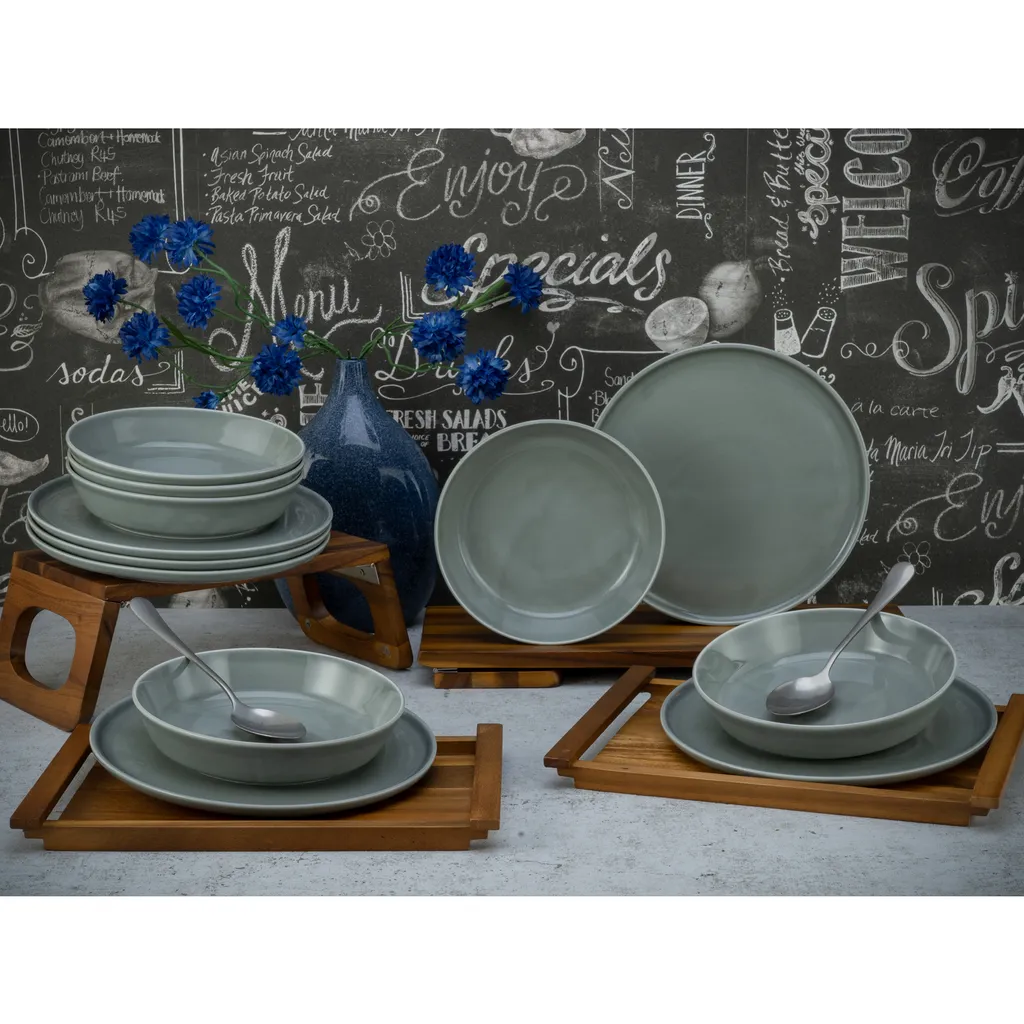 Creatable Porzellanhaus CreaTable 16735 Tafelservice Chef Collection Für 6 Personen, Porzellan, Grau (1 Set, 12-teilig) – Bild 2