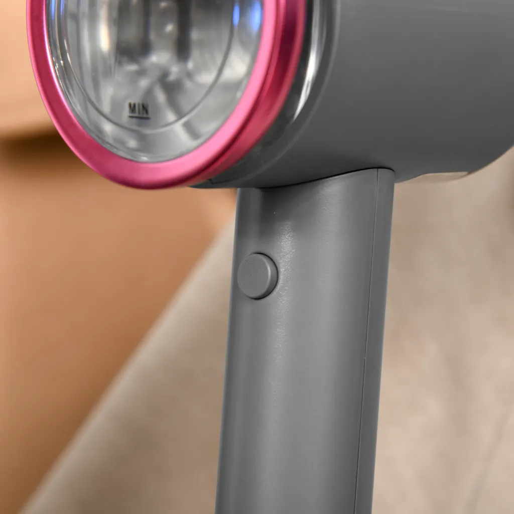 HOMCOM Dampfglätter Dampfbürste Faltbar Kleidung Hemden Dampfbügeleisen Mit 160 Ml Wassertank 1520 W Schnelles Aufheizen Aluminium Kunststoff Grau+Rosa 27,5 X 18,2 X 9 Cm – Bild 9