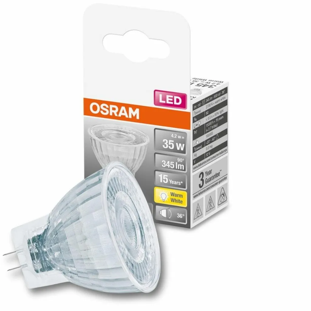 Osram LED Reflektor Star MR11 12V 35 GU4 4,2W Warmweiß, Klar – Bild 5
