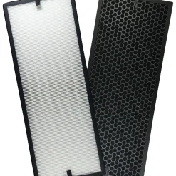 Comedes 2teilige Ersatzfilterset HEPA / Aktivkohle Einsetzbar Statt Rowenta Filter XD6077F0 Und XD6061F0, Passend Für Rowenta PU6020F0, PU6020F1 Und PU6080F0 Luftreiniger