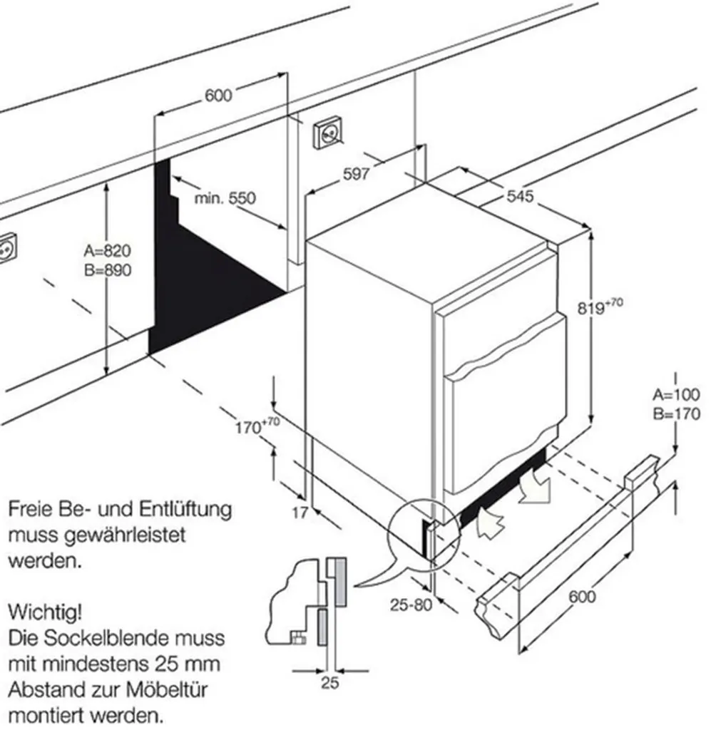 AEG - SKB582F1AF - Unterbau-Kühlschrank - Festtür-Technik – Bild 7