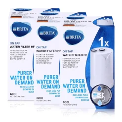 BRITA On Tap Wasserfilter HF, Weiß - Filterlebensdauer Bis 600 Liter (3er Pack)